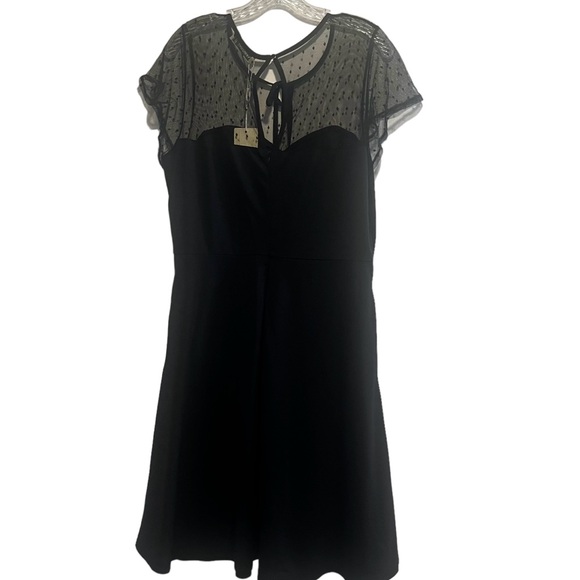 Nemidor 1940s Style Dotted Mesh Midi Swing Party Dress - Picture 7 of 16